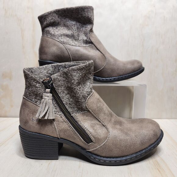 b.o.c. Shoes - b.o.c. Brown Leather Size Zip Tassel Ankel Boot Women's Size 7.5 M Bootie